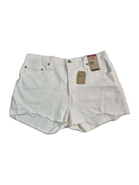 Levi’s Women's Shorts Size 32 501 Original High Rise Denim Shorts White 55